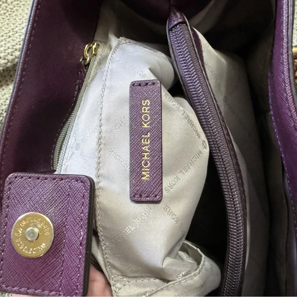 Michael Kors Purple Leather‎ Sofia Tote